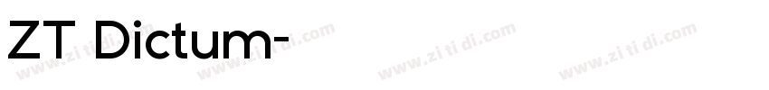 ZT Dictum字体转换